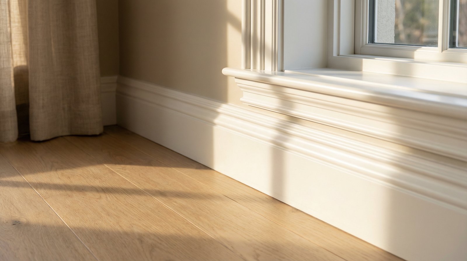 Detailed baseboard and trim cleaning in a refined Los Angeles home