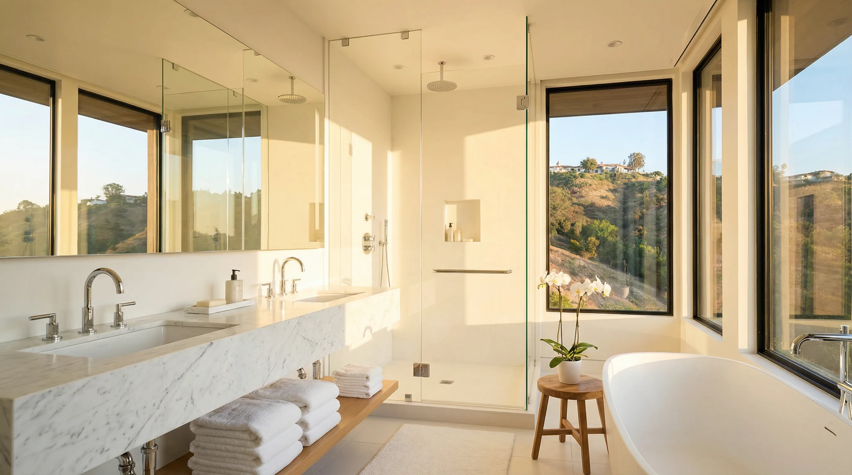 Luxury bathroom maintained by FlexPRO Cleaning