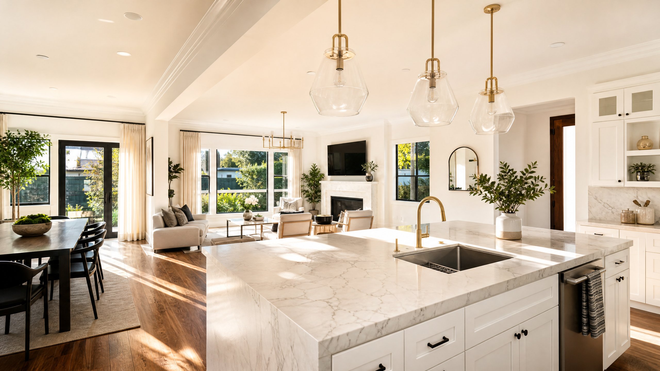 Premium house cleaning service in Valley Village, CA — bright luxury interior