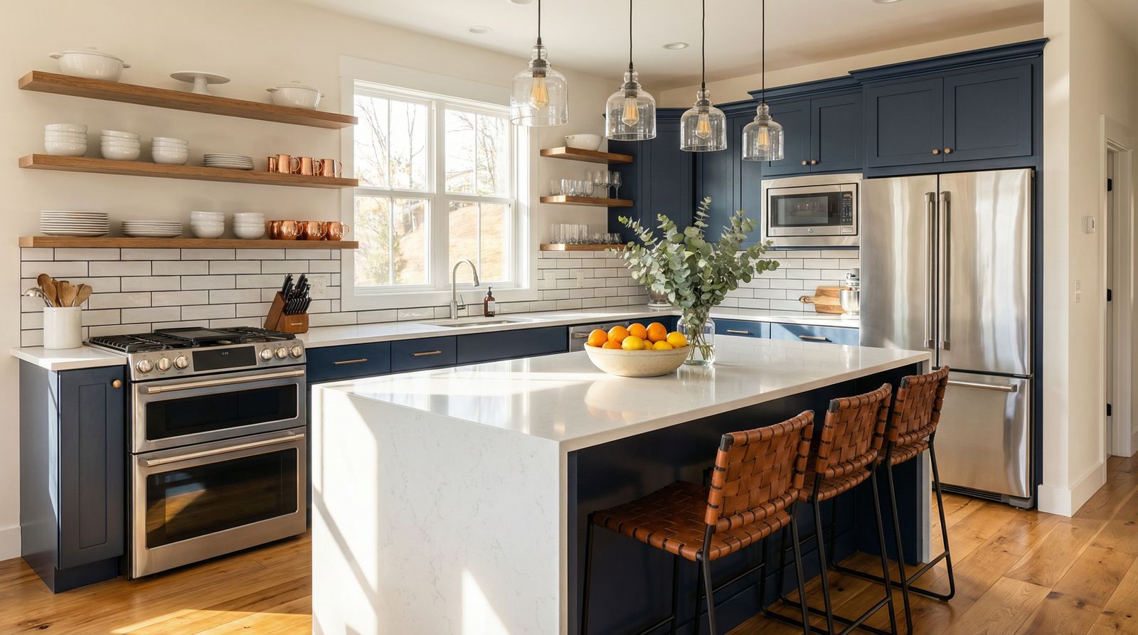 Spotless Airbnb kitchen ready for guest check-in