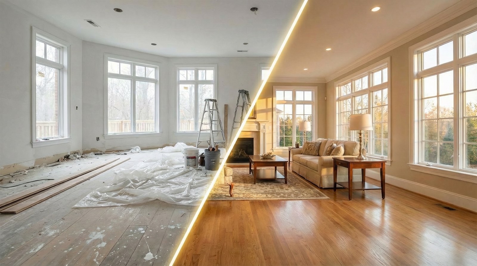 Construction Dust to Pristine Finish — Before and After by FlexPRO Cleaning